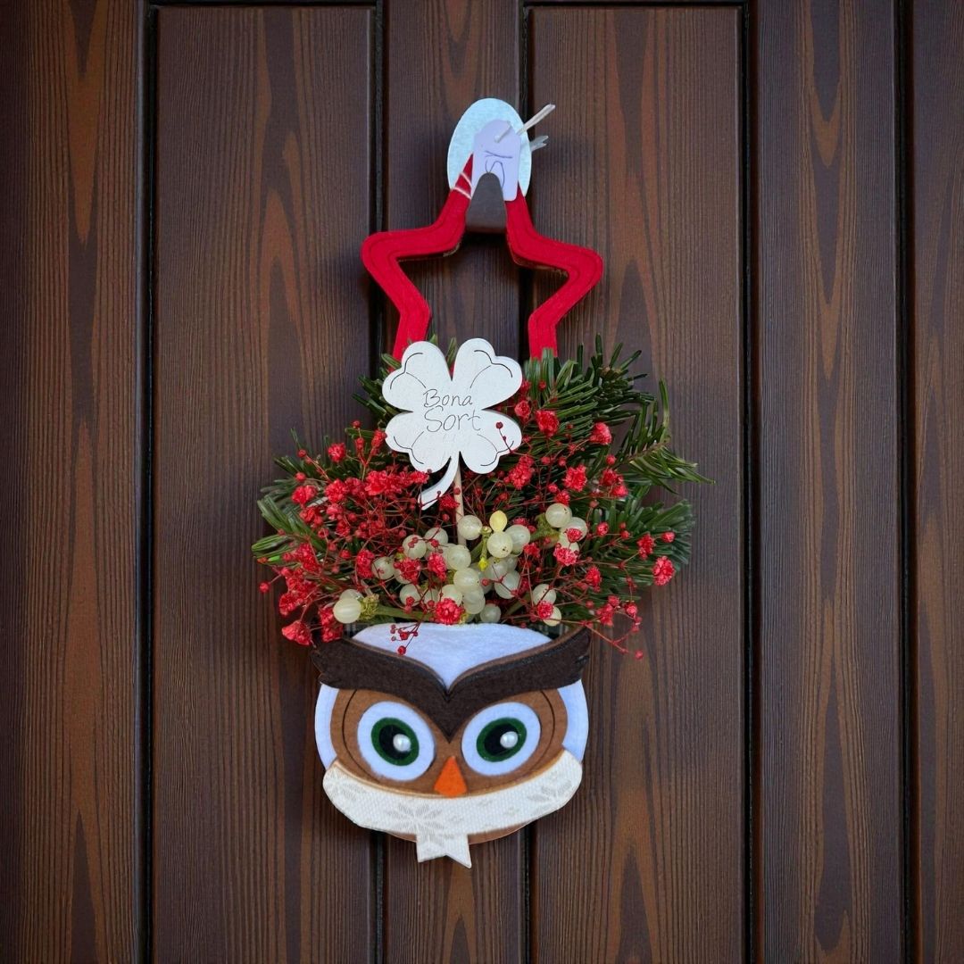 ✨ Muérdago de la Suerte – Búho Guardián