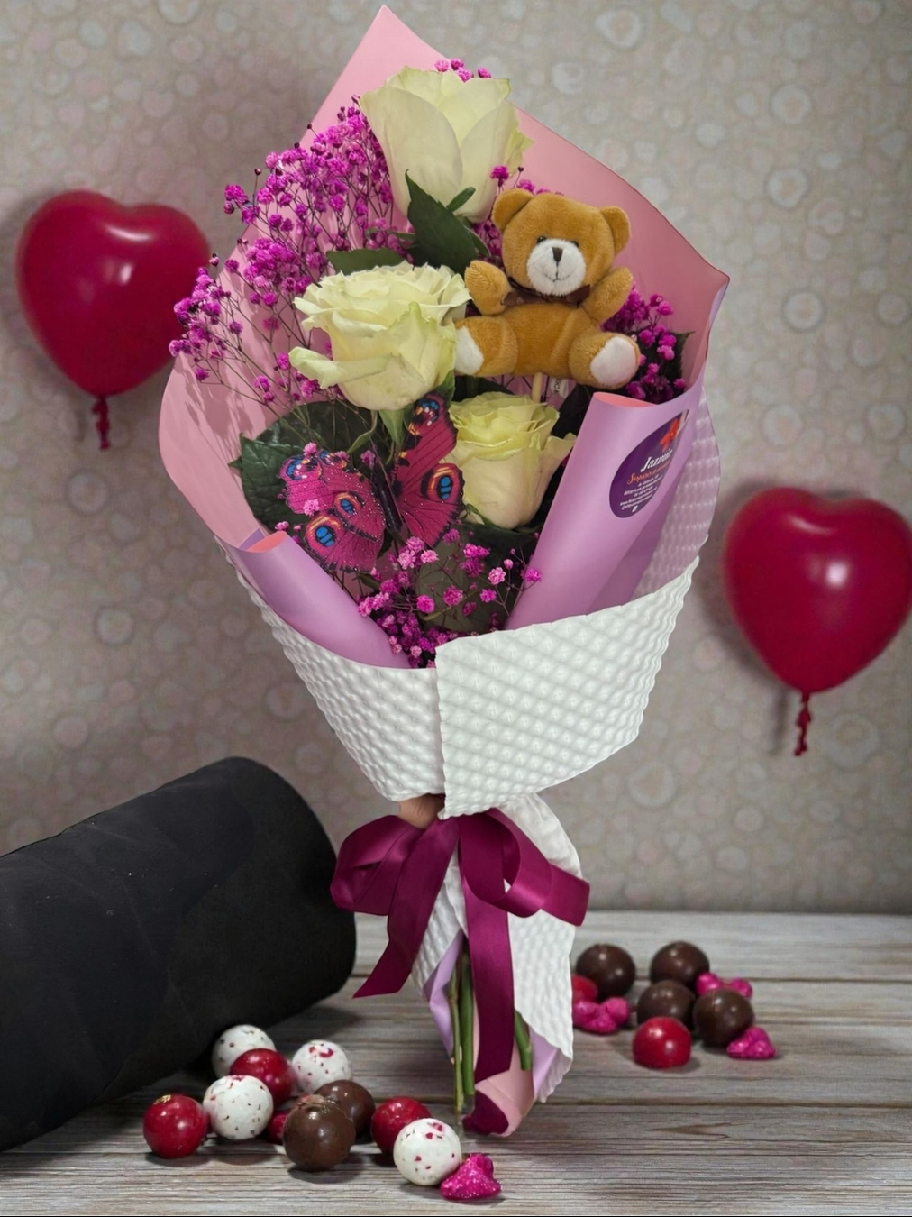 ❤️ Ramo Amor Eterno Rojo & Blanco