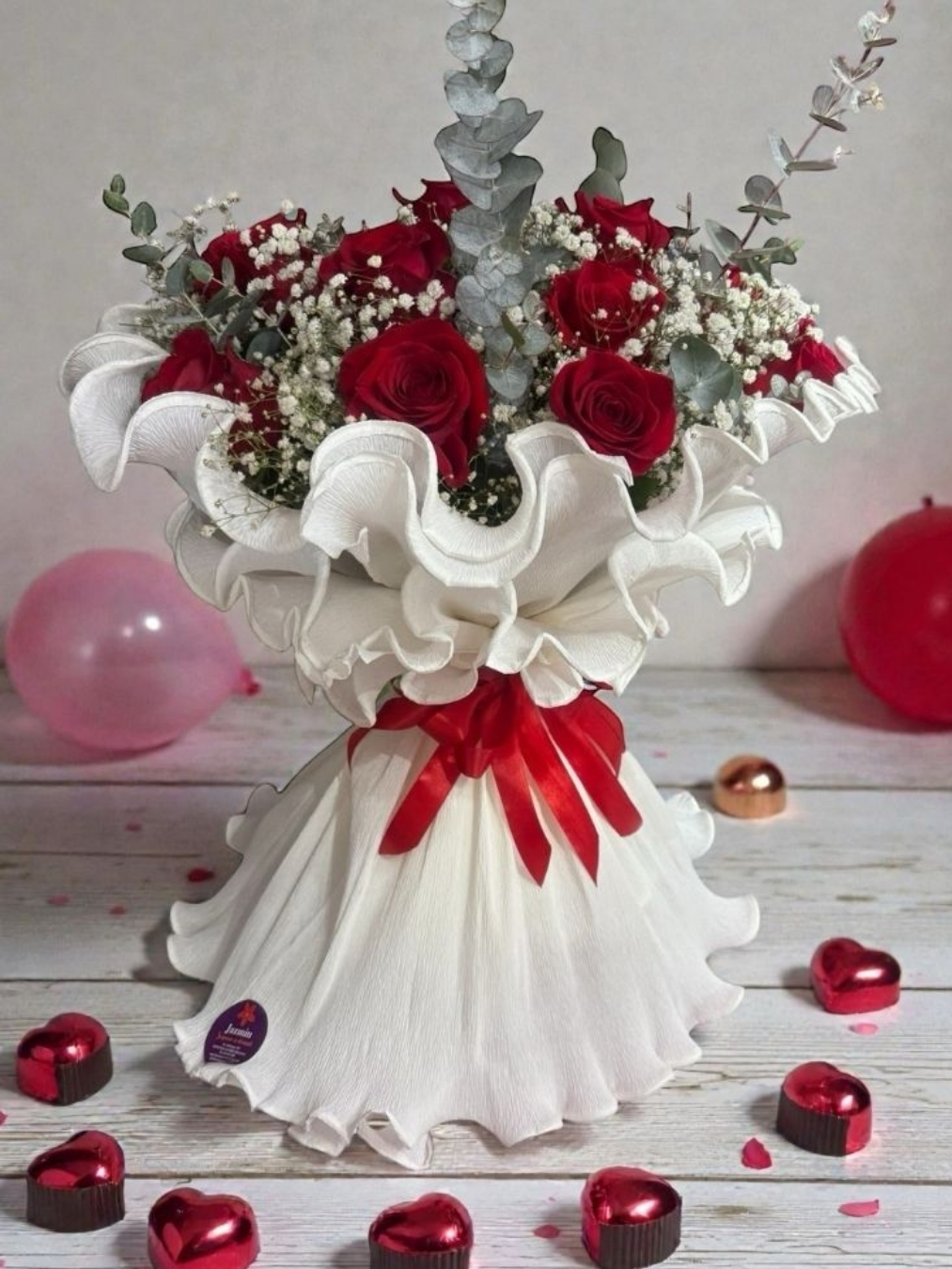 🌹 Ramo Amor Eterno Rojo & Blanco